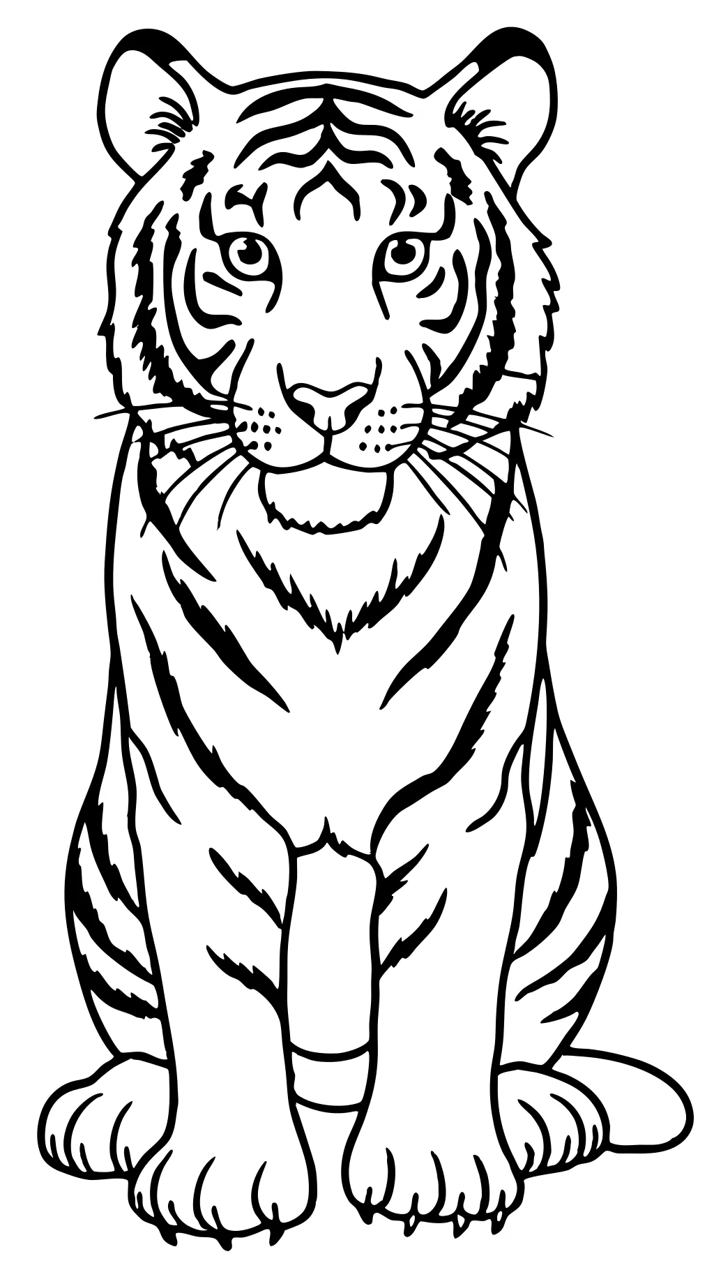 coloriages de tigre réaliste